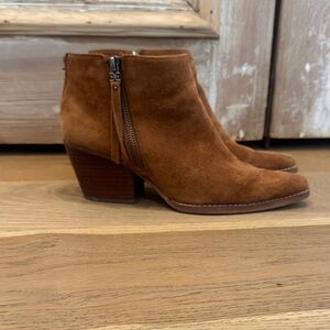 Sam Edelman Tan Suede Ankle Booties